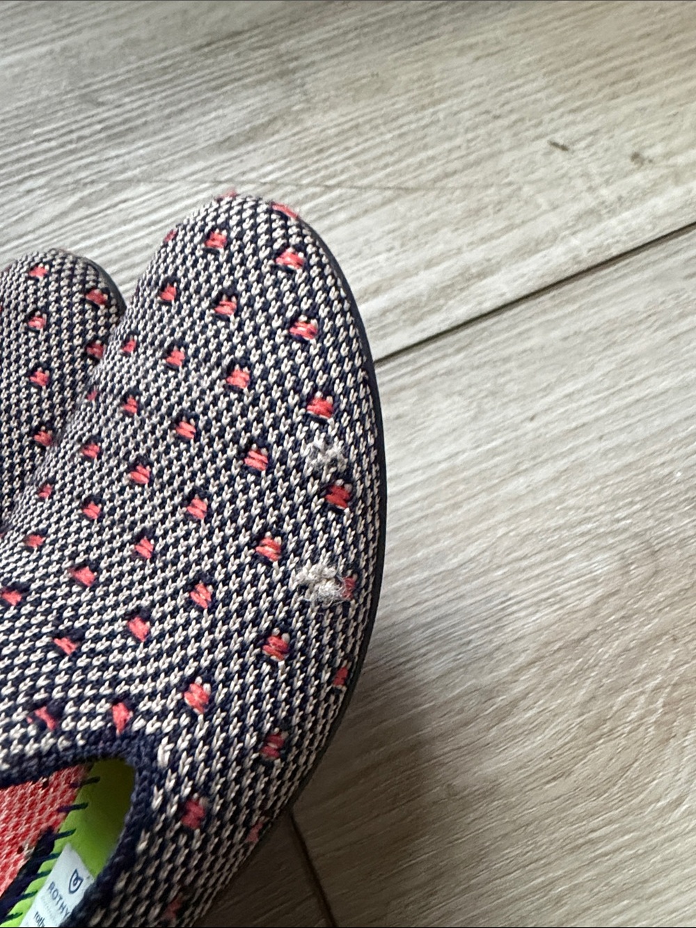 Rothy's Multicolor Slip-On Flats in Navy, Red, Cream - Picture 4 of 7